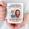 Custom Mug - Personalized Birthday Gifts For Dad, Mom, Daughter - Hand In Hand Through Every Season