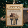 Custom Wood Ornament - Personalized Best Friend Christmas Birthday Gifts For Women, Besties, Sisters, BFF - Your Presence Feels Like Home