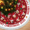 Custom Photo Tree Skirt - Personalized Christmas Birthday Gifts For Family, Dog Cat Lovers - Festive Faces, Furry Places