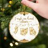 Custom Long Distance Ceramic Ornament - Personalized Best Friend Christmas Birthday Gifts For Women, Besties, Sisters, BFF - Wish You Lived Nearby