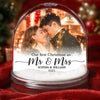 Custom Photo First Christmas Acrylic Snow Globe - Personalized Anniversary Christmas Wedding Gifts For Husband And Wife, Him And Her - The Start Of Our Forever