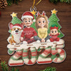 Custom Acrylic Ornament - Personalized Christmas Birthday Gifts For Family, Dog Cat Lovers - A Perfectly Imperfect Family