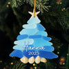 Custom Sea Glass Acrylic Ornament - Personalized Personalized Christmas Birthday Gifts For Mom, Dad, Brother, Sister, Kids, Beach Lovers - Waves Of Holiday Joy