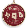 Custom Long Distance Wood Ornament - Personalized Christmas Birthday Gifts For Mom, Dad, Brother, Sister, Kids - Forever Linked, Wherever We Live