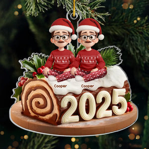 Custom Acrylic Ornament - Personalized Christmas Birthday Gifts For Family, Dog Cat Lovers - Home Baked, Heart Made