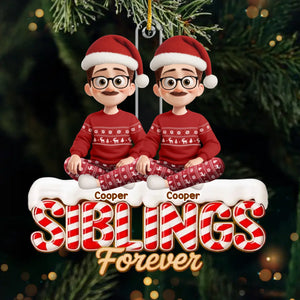 Custom Acrylic Ornament - Personalized Christmas Birthday Gifts For Brother, Sister - Double The Laughs Double The Fun