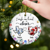 Custom Long Distance Ceramic Ornament - Personalized Best Friend Christmas Birthday Gifts For Women, Besties, Sisters, BFF - Far Away Yet Always Connected