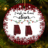 Custom Long Distance Ceramic Ornament - Personalized Best Friend Christmas Birthday Gifts For Women, Besties, Sisters, BFF - Distance Fades Love Remains