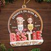 Custom Acrylic Ornament - Personalized Best Friend Christmas Birthday Gifts For Women, Besties, Sisters, BFF - Together We Bloom With Joy