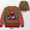 Custom Photo Unisex Ugly Sweatshirt - Personalized Christmas Birthday Fishing Gifts For Fisherman - Santa’s Fishing Buddy Since Forever
