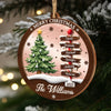 Custom Wooden Mirror Acrylic Ornament - Personalized Christmas Birthday Gifts For Mom, Dad, Brother, Sister, Kids - Love Reflects Here