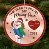 Custom Wooden Mirror Acrylic Ornament - Personalized Anniversary Christmas Wedding Gifts For Husband And Wife, Him And Her - Years Change Love Stays