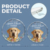 Custom Photo Circle Glass Ornament - Personalized Pet Christmas Memorial Sympathy Gifts For Dogs, Cats - Love That Never Fades