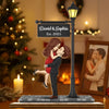 Custom 2-Layered Wooden Plaque - Personalized Anniversary Wedding Gifts For Husband And Wife, Him And Her - A Kiss That Wrote Our Forever