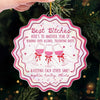 Custom Acrylic Ornament - Personalized Best Friend Christmas Birthday Gifts For Women, Besties, Sisters, BFF - Wrapped In Friendship And Cheer