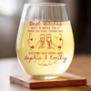 Custom Wine Glass - Personalized Best Friend Birthday Gifts For Women, Besties, Sisters, BFF - Moments Aged Perfectly