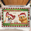 Custom Home Decor Decorative Mat - Personalized Christmas Birthday Gifts For Dog Cat Lovers, Dog Dad And Mom, Cat Owners - Merry Chaos And Happy Paws