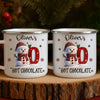 Custom Snowman Enamel Camping Mug - Personalized Christmas Birthday Gifts For Kids - Tiny Laughs Fill The Holiday Air