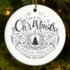Custom Baby First Christmas Ceramic Ornament - Personalized Christmas Baby Shower, Gender Reveal Gifts For New Moms, New Dads, New Parents - Giggles And Gingerbread