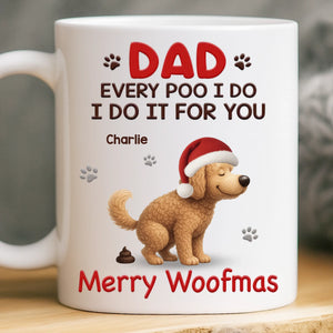 Custom Mug - Personalized Christmas Birthday Gifts For Dog Lovers, Dog Dad And Mom - Official Poop Manager Of The Year