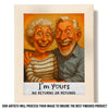 Custom Photo Funny Caricature Puzzle With Wooden Frame - Personalized Anniversary Wedding Gifts For Husband And Wife, Him And Her - Stuck With Me, Lucky You