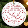 Custom Ceramic Ornament - Personalized Best Friend Christmas Birthday Gifts For Women, Besties, Sisters, BFF - Shared Smiles Endless Stories