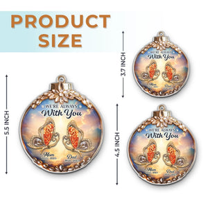 Custom Cardinal Acrylic Ornament - Personalized Christmas Memorial Sympathy Gifts For Loss Of Mom, Dad - Your Love Echoes Through Time