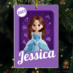 Custom Acrylic Ornament - Personalized Christmas Birthday Gifts For Kids - Sparkle Bright Like A Princess