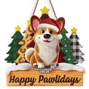 Custom Wood Sign - Personalized Christmas Birthday Gifts For Dog Cat Lovers, Dog Dad And Mom, Cat Owners - Furever Festive