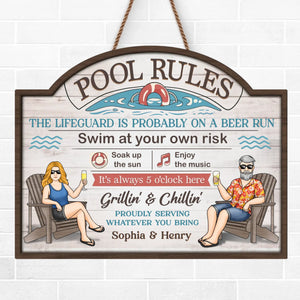 Sun, Water, And You - Couple Personalized Custom Home Decor Wood Sign - Gift For Husband Wife, Anniversary