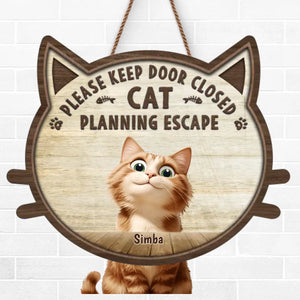 Home Is Where The Cat Is - Cat Personalized Custom Home Decor Wood Sign - House Warming Gift For Pet Owners, Pet Lovers