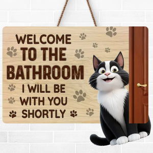 Custom Wood Sign - Personalized Birthday Gifts For Cat Lovers, Cat Mom And Dad - Warning, Cat Hair Zone