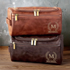 Custom Engraved Leather Toiletry Bag - Personalized Birthday Gifts For Dad, Brother, Grandpa, Husband - Built For Every Path
