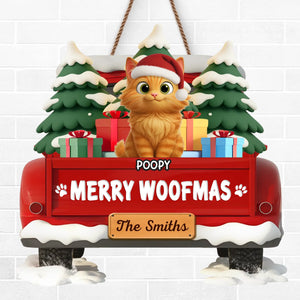 Custom Wood Sign - Personalized Christmas Birthday Gifts For Dog Cat Lovers, Dog Dad And Mom, Cat Owners - Home Is Where Paws Are