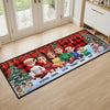 Custom Runner Rug - Personalized Christmas Birthday Gifts For Mom, Dad, Brother, Sister, Kids - Hearts Gather Under Christmas Lights