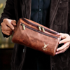 Custom Engraved Leather Toiletry Bag - Personalized Christmas Birthday Hunting Gifts For Hunters - Hunt, Explore, Repeat