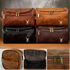 Custom Engraved Leather Toiletry Bag - Personalized Christmas Birthday Hunting Gifts For Hunters - Hunt, Explore, Repeat