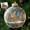 Custom Photo Acrylic Ornament - Personalized Christmas Birthday Gifts For Dog Cat Lovers, Dog Dad And Mom, Cat Owners - Meowy Christmas, Hooman
