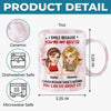 Custom 11oz Pink Marble Mug - Personalized Best Friend Birthday Gifts For Women, Besties, Sisters, BFF - I Smile Because You Are My Bestie