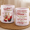 Custom 11oz Pink Marble Mug - Personalized Best Friend Birthday Gifts For Women, Besties, Sisters, BFF - Laughing Through Every Chapter