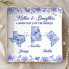 Custom Long Distance Full-Print Jewelry Dish - Personalized Birthday Gifts For Mom, Daughter - No Distance Between Hearts