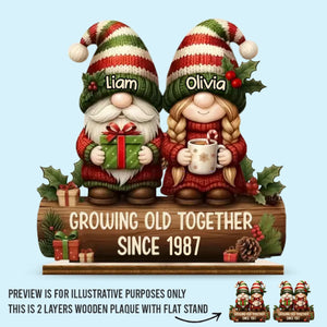 Custom 2-Layered Wooden Plaque - Personalized Anniversary Wedding Gifts For Husband And Wife, Him And Her - Forever Starts With You