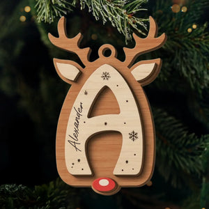 Custom Double Layer Wooden Ornament - Personalized Christmas Birthday Gifts For Mom, Dad, Kids - Letters of Joy Memories of Love