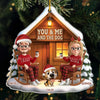 Custom Acrylic Ornament - Personalized Anniversary Christmas Wedding Gifts For Husband And Wife, Dog Dad And Mom - Together With Our Pup