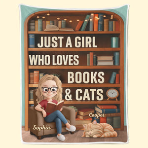 Custom Blanket - Personalized Christmas Bookish Gifts For Book Lovers, Bookworms, Cat Mom And Dad - Every Chapter Is Better With A Purr