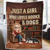 Custom Blanket - Personalized Christmas Bookish Gifts For Book Lovers, Bookworms, Dog Dad And Mom - Every Good Book Deserves A Furry Audience