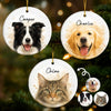 Custom Photo Ceramic Ornament - Personalized Christmas Birthday Gifts For Dog Cat Lovers, Dog Dad And Mom, Cat Owners - Life Feels Better Furry