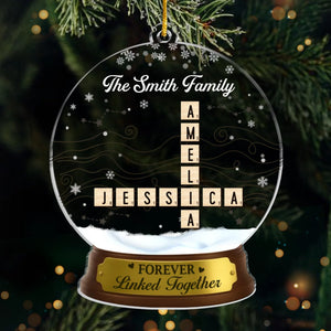 Custom Scrabble Acrylic Ornament - Personalized Christmas Birthday Gifts For Mom, Dad, Brother, Sister, Kids - Together Is Our Favorite Place