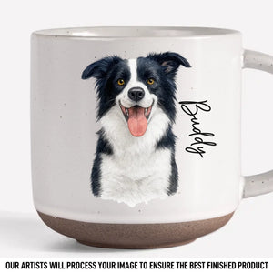 Custom Photo Printed Pottery Mug - Personalized Birthday Gifts For Dog Cat Lovers, Dog Dad And Mom, Cat Owners - Pets Are Family