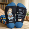 Custom Kids Crew Socks - Personalized Bookish Gifts For Book Lovers, Bookworms, Readers - Bookworm At Rest